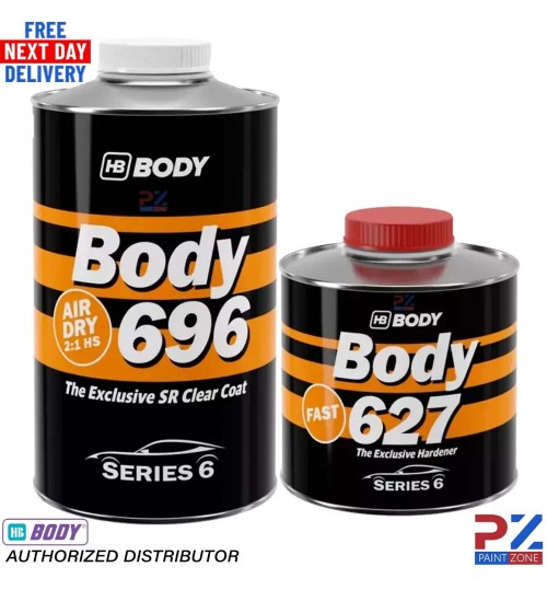 HB BODY 696 AIR DRY CLEAR HS SR 2:1 CLEARCOAT WITH 627 FAST HARDENER -1.5L KIT